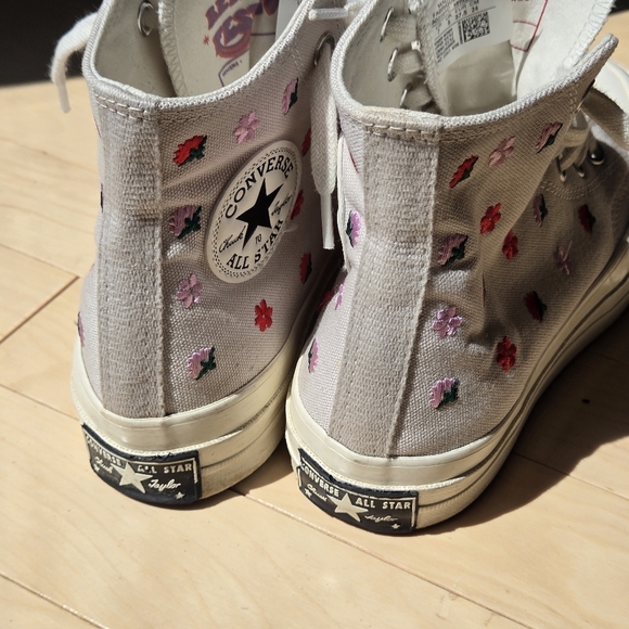 Converse Chuck 70 High Desert Sand Egret Floral Embroidary Size 7 - Picture 4 of 9